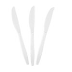 CPLA Compostable Knives, White