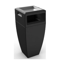 Waste Bin Kobi 43″ Tall with Ashtray Insert #8842