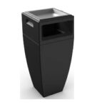Waste Bin Kobi 43″ Tall with Ashtray Insert #8842
