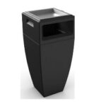 Waste Bin Kobi 43″ Tall with Ashtray Insert #8842