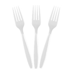 CPLA Compostable Forks, White