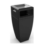 Waste Bin Kobi 43″ Tall with Ashtray Insert #8842