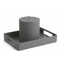 Bar Ice Bucket & Tray Stonehenge Grey