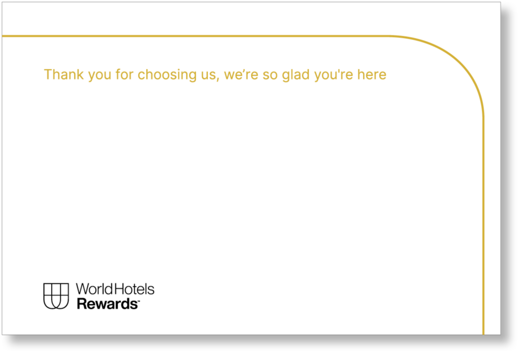 Thank you card - Gold VIP